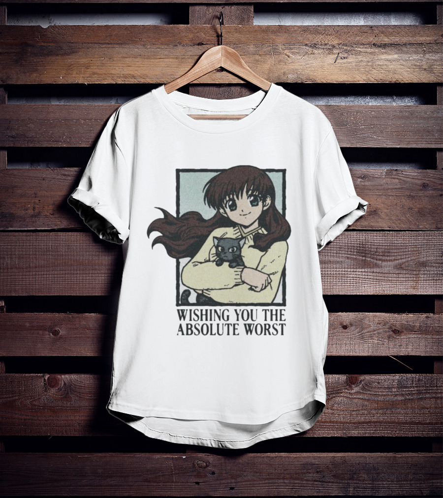 Wishing You The Absolute Worst Anime Girl Cat Scene T-Shirt
