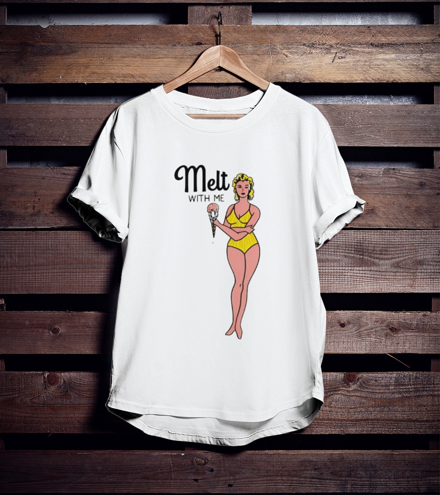 Melt With Me Pinup Girl Ice Cream Summer Poolside Women T-Shirt