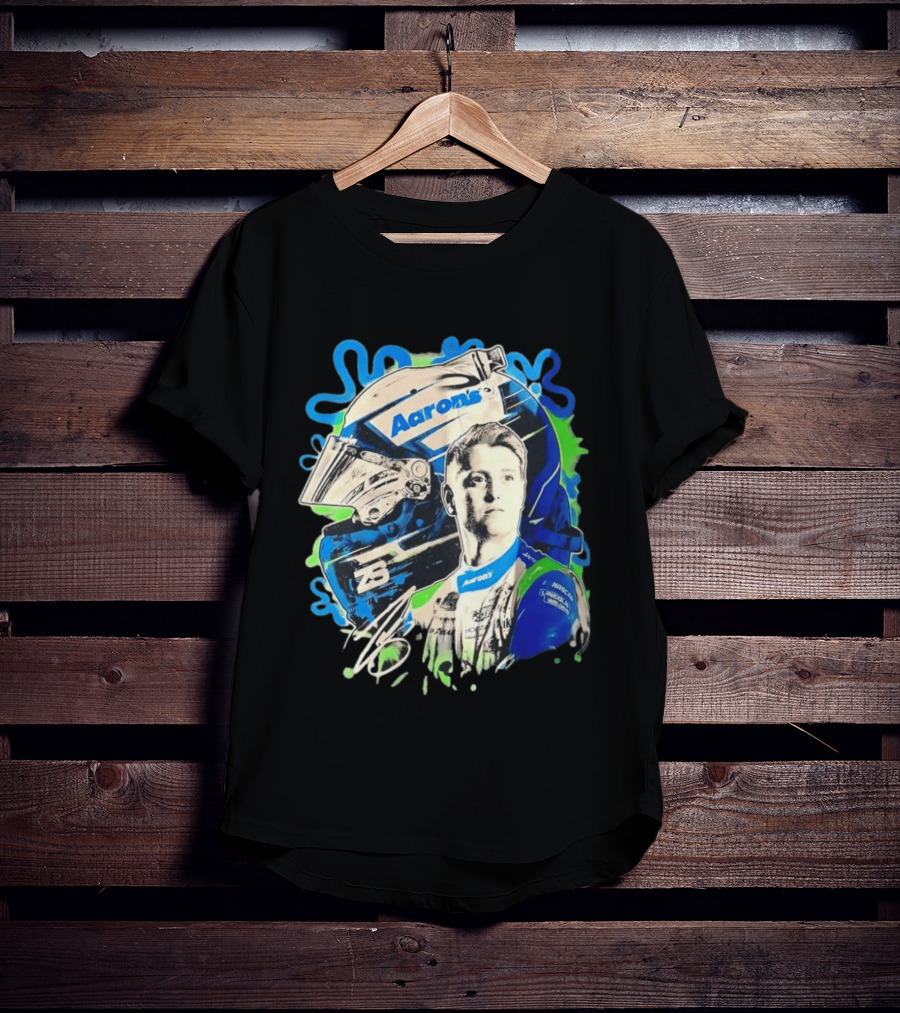 Aaron's NASCAR Lincoln Welder Ford 23 Driver Portrait Helmet Racing T-Shirt