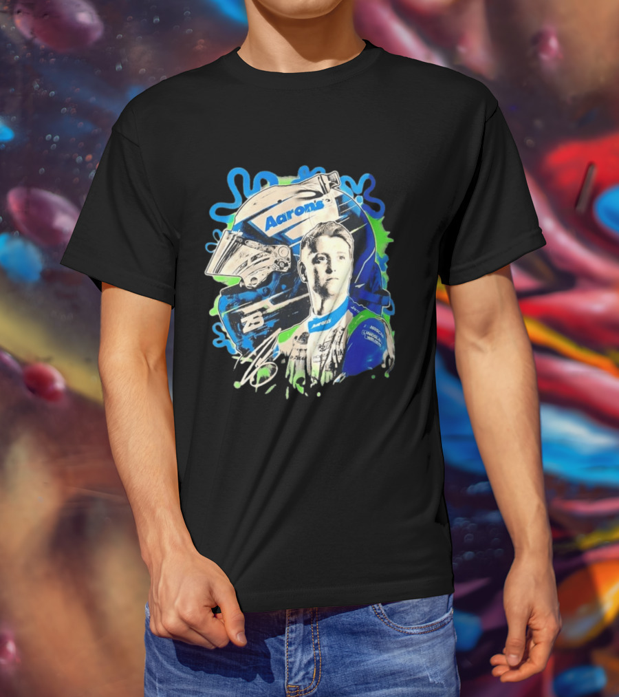 Aaron's NASCAR Lincoln Welder Ford 23 Driver Portrait Helmet Racing T-Shirt
