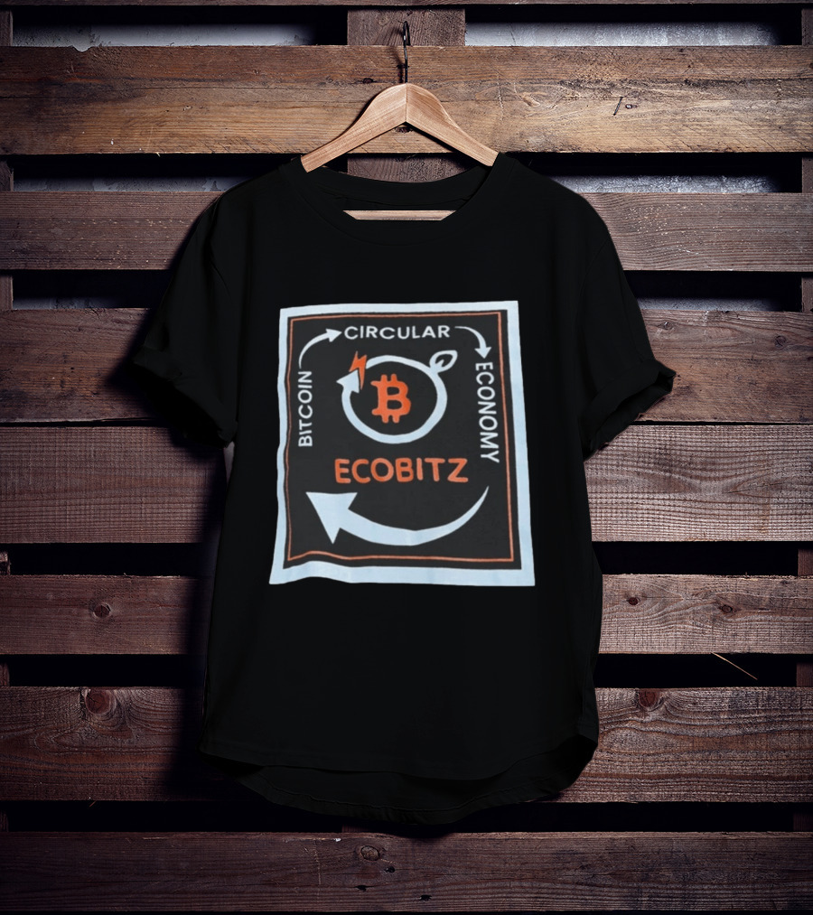 Bitcoin Circular Economy Ecobitz Concept With Lightning And Arrows T-Shirt