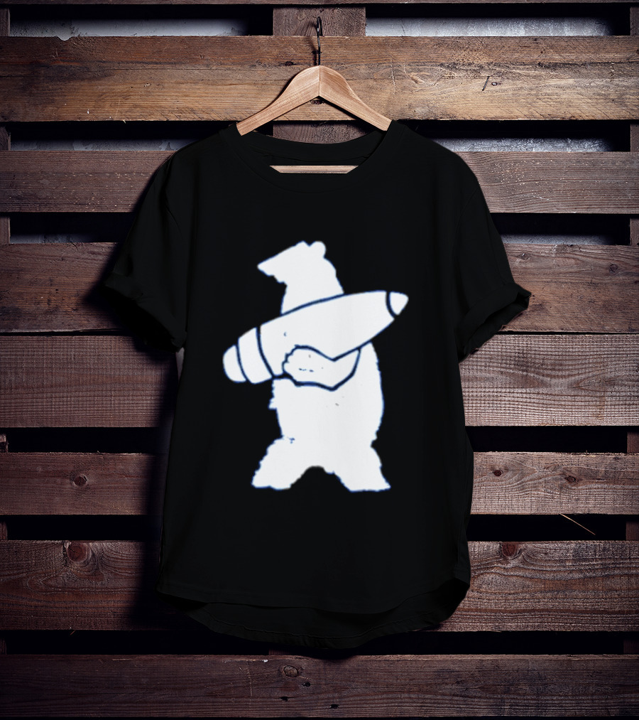 California Republic Bear Holding Bullet Munitions Military Tactical Morale T-Shirt