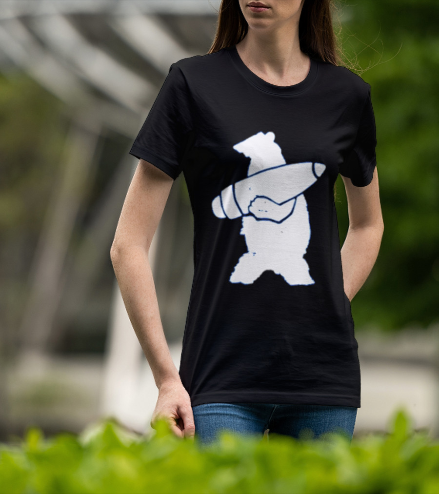 California Republic Bear Holding Bullet Munitions Military Tactical Morale T-Shirt