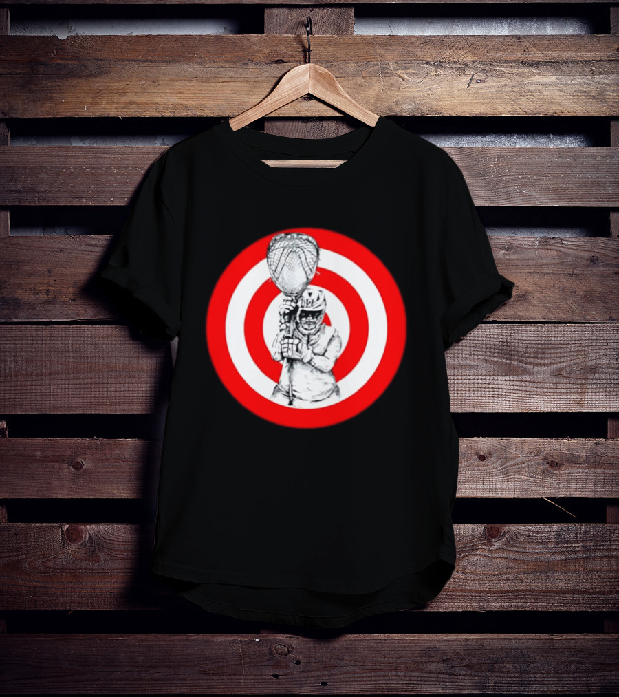 Lacrosse Player Bullseye Target Sport Athlete Competition Training Practice Goalkeeper T-Shirt