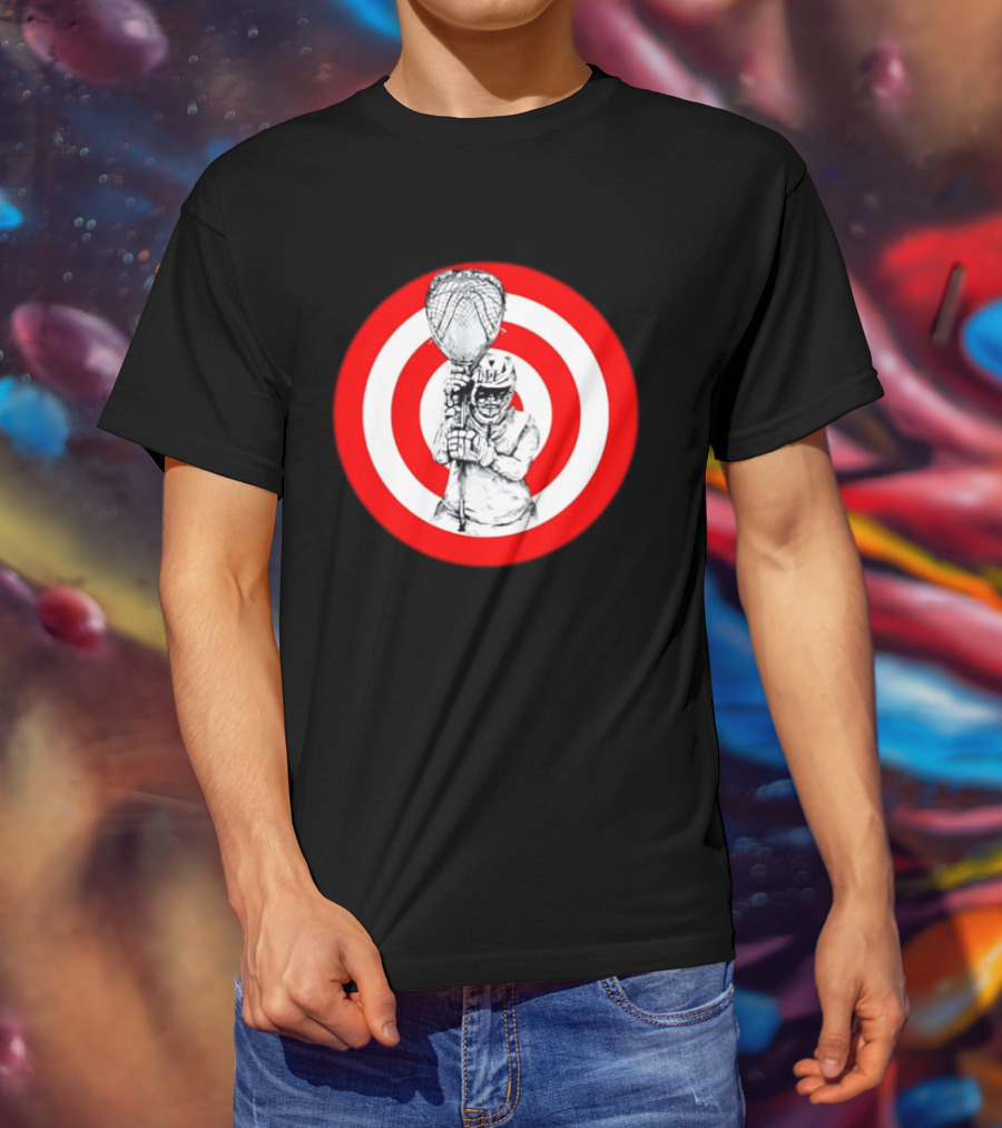 Lacrosse Player Bullseye Target Sport Athlete Competition Training Practice Goalkeeper T-Shirt