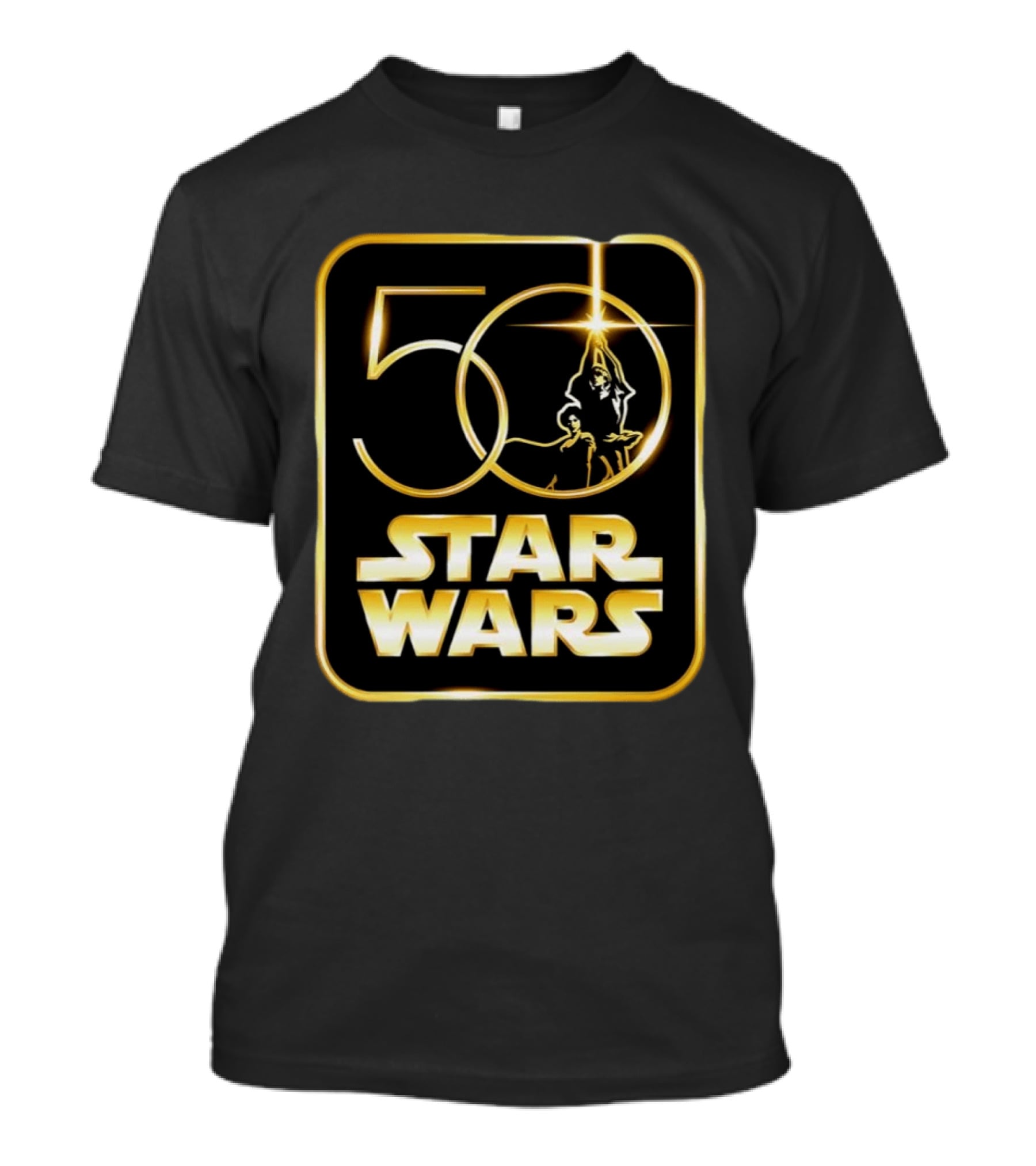 50 Year Anniversary Star Wars Luke Skywalker Princess Leia T-Shirt