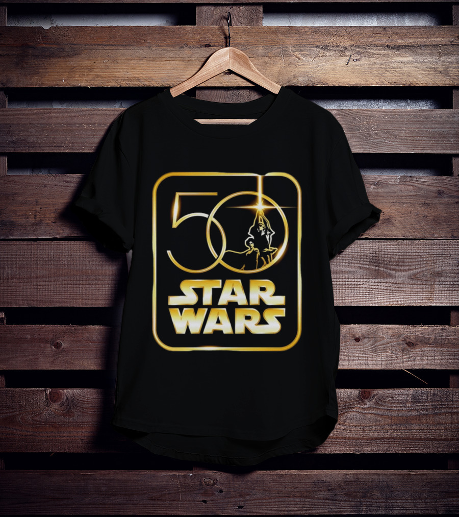 50 Year Anniversary Star Wars Luke Skywalker Princess Leia T-Shirt