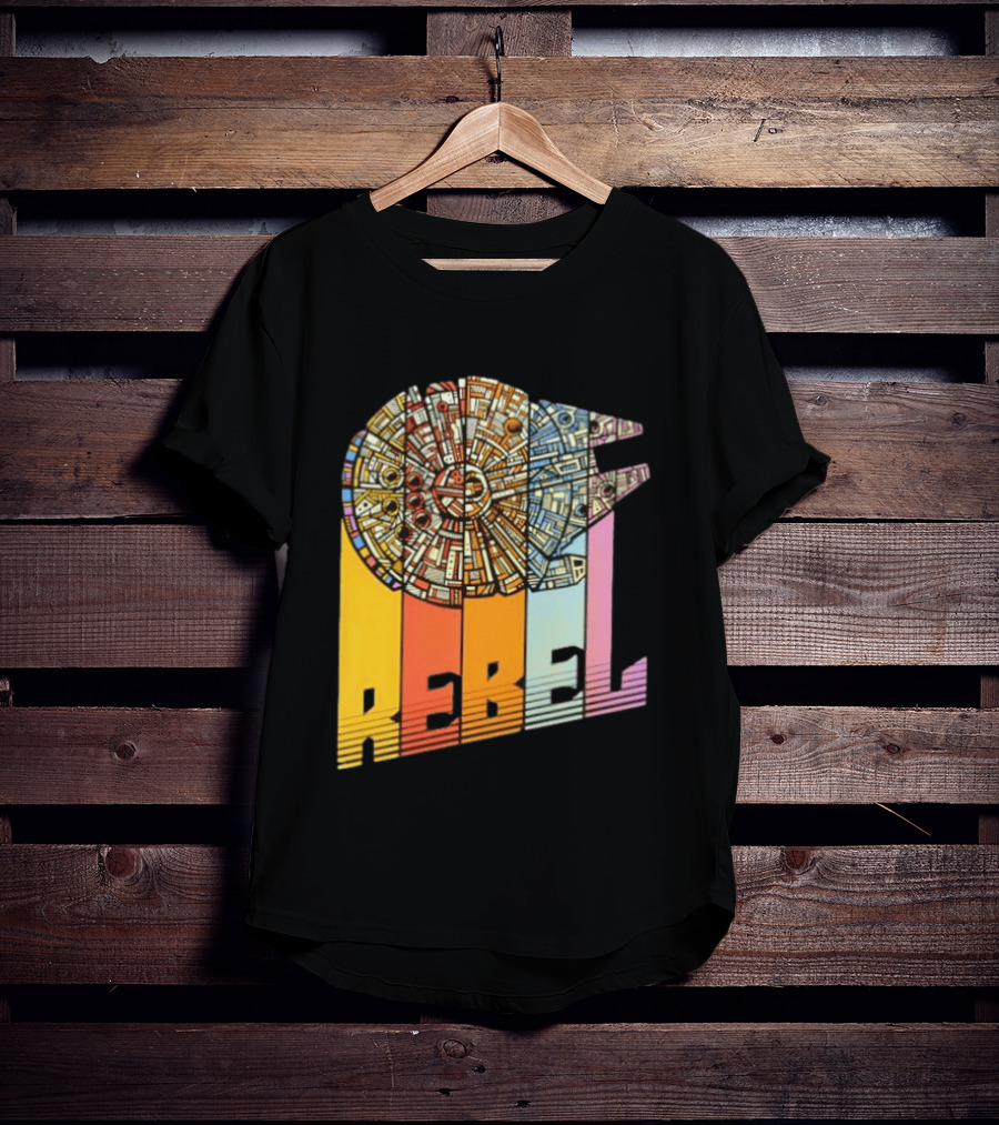 Millennium Falcon REBEL Star Wars Spaceship Movie T-Shirt