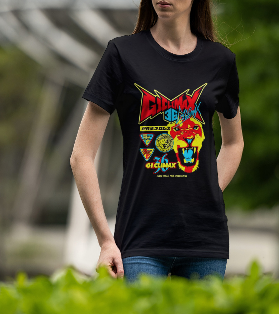 New Japan Pro Wrestling G1 Climax 36 Lion Mark King Of Sports Retro Wrestling T-Shirt