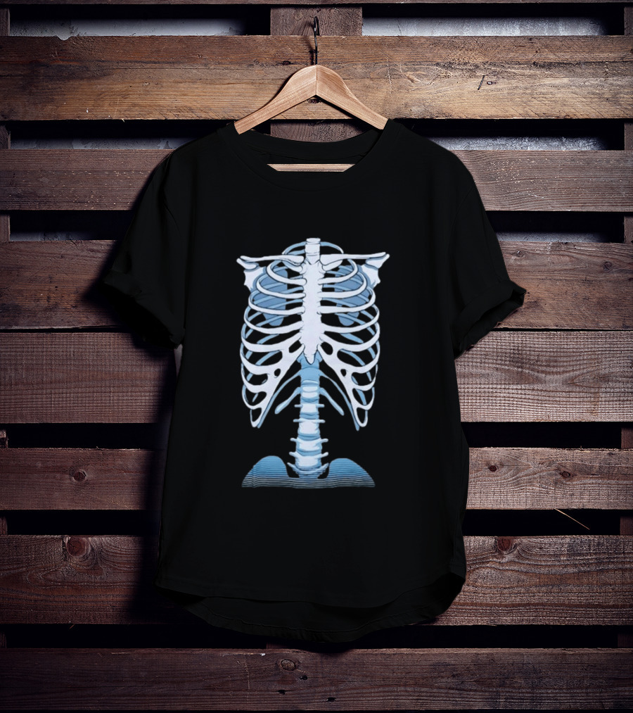 Human Rib Cage Vertebral Column Skeleton Anatomy T-Shirt