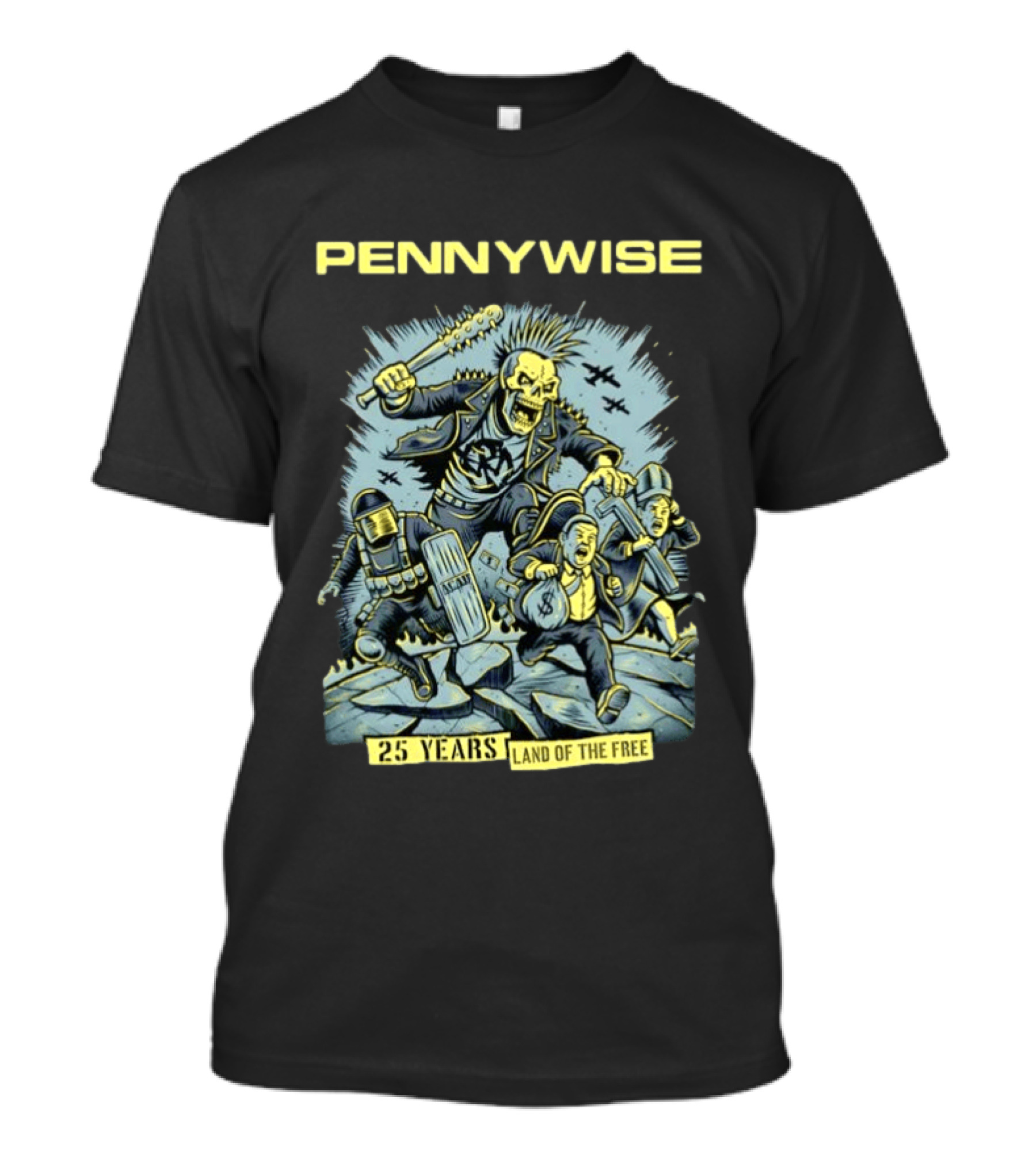 Pennywise 25 Years Land Of The Free Punk Rock Anniversary T-Shirt