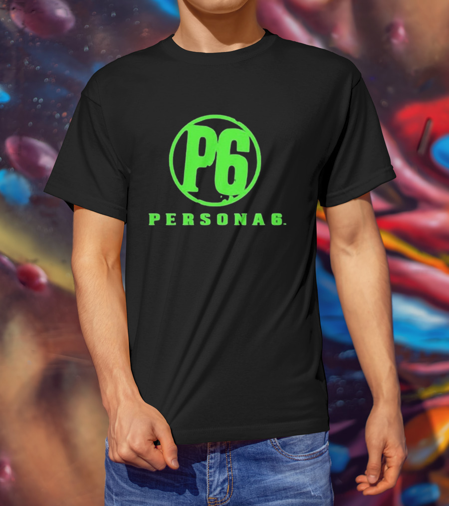 Persona 6 P6 Green Logo Commemorative T-Shirt