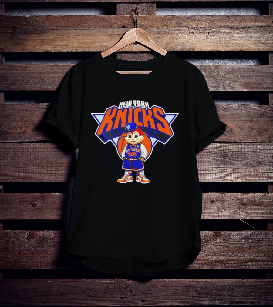 Project Barkada Jollibee New York Knicks 33 Basketball Collaboration T-Shirt