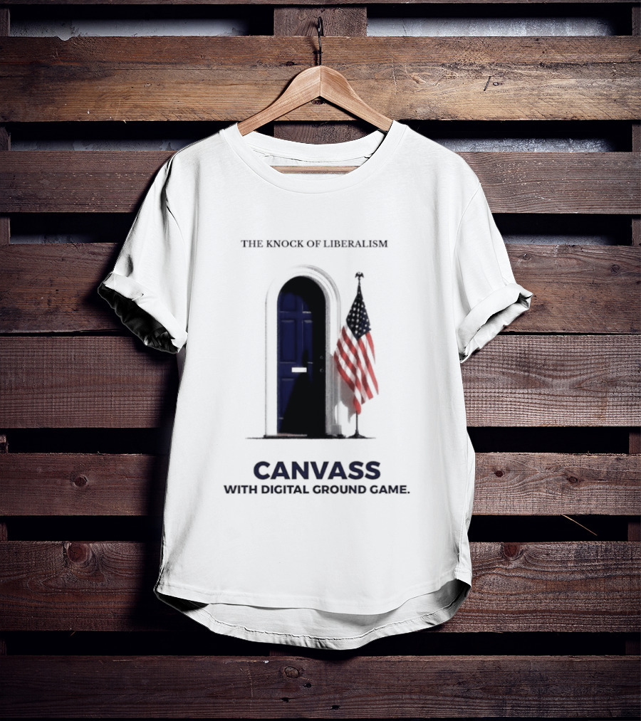 S With Flag And Doorway Digital Ground Game T-Shirt