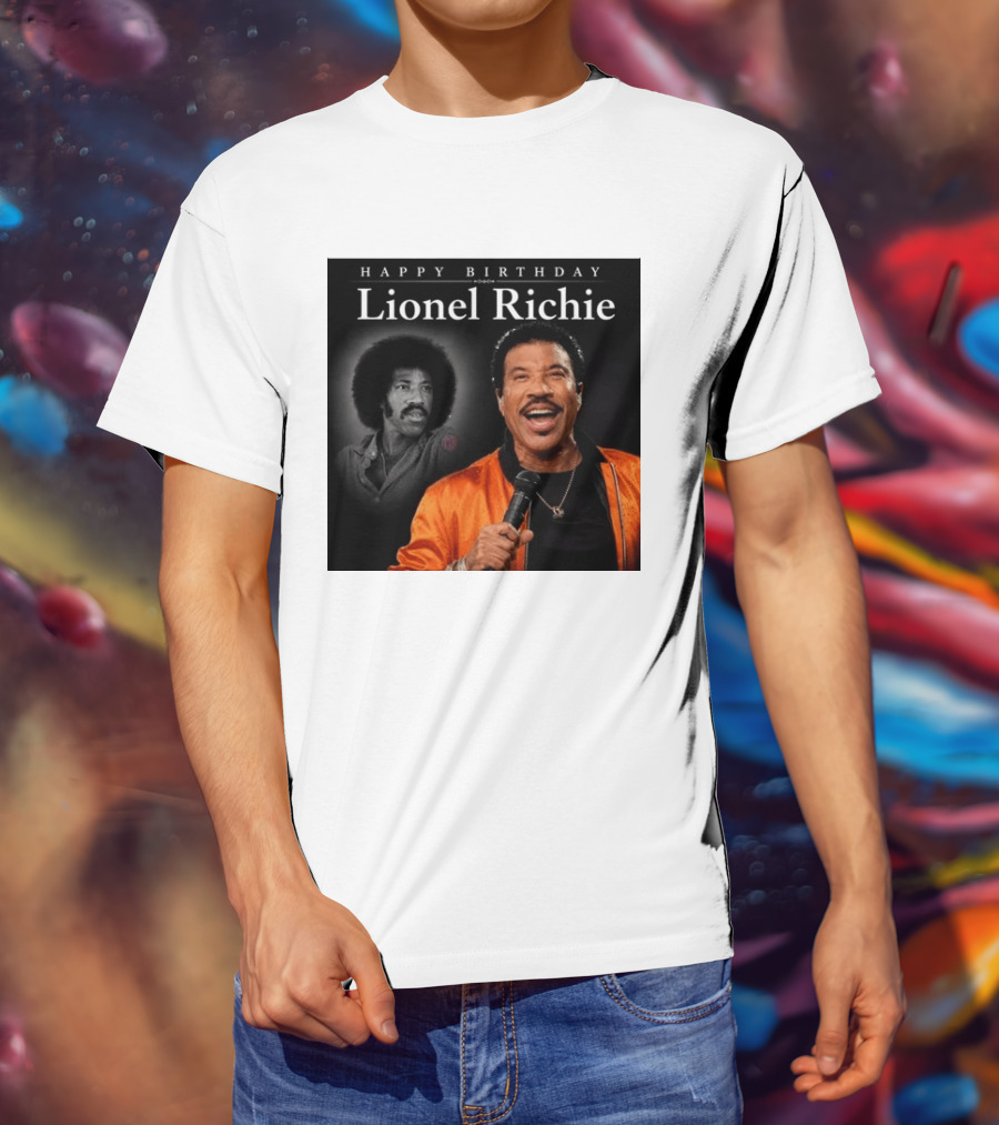Happy Birthday Lionel Richie Vintage And Modern Singing Celebration T-Shirt