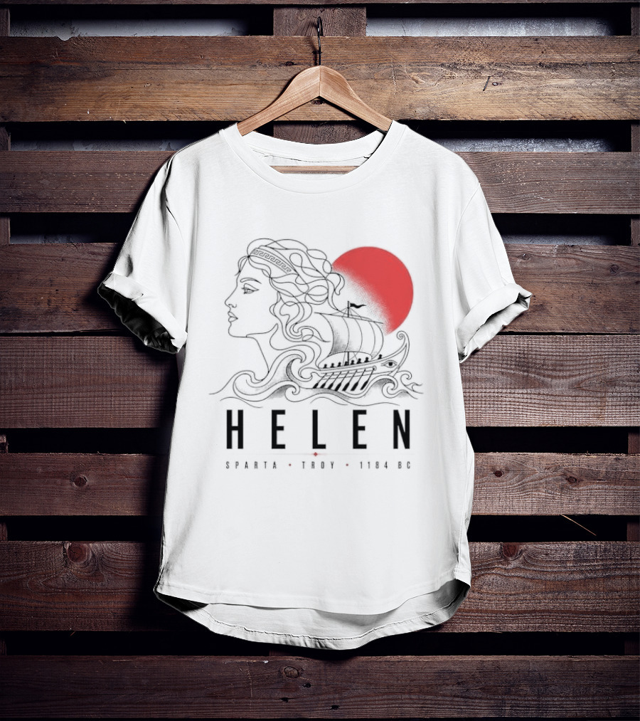 Helen Of Troy Sparta 1184 BC Greek Mythology History T-Shirt