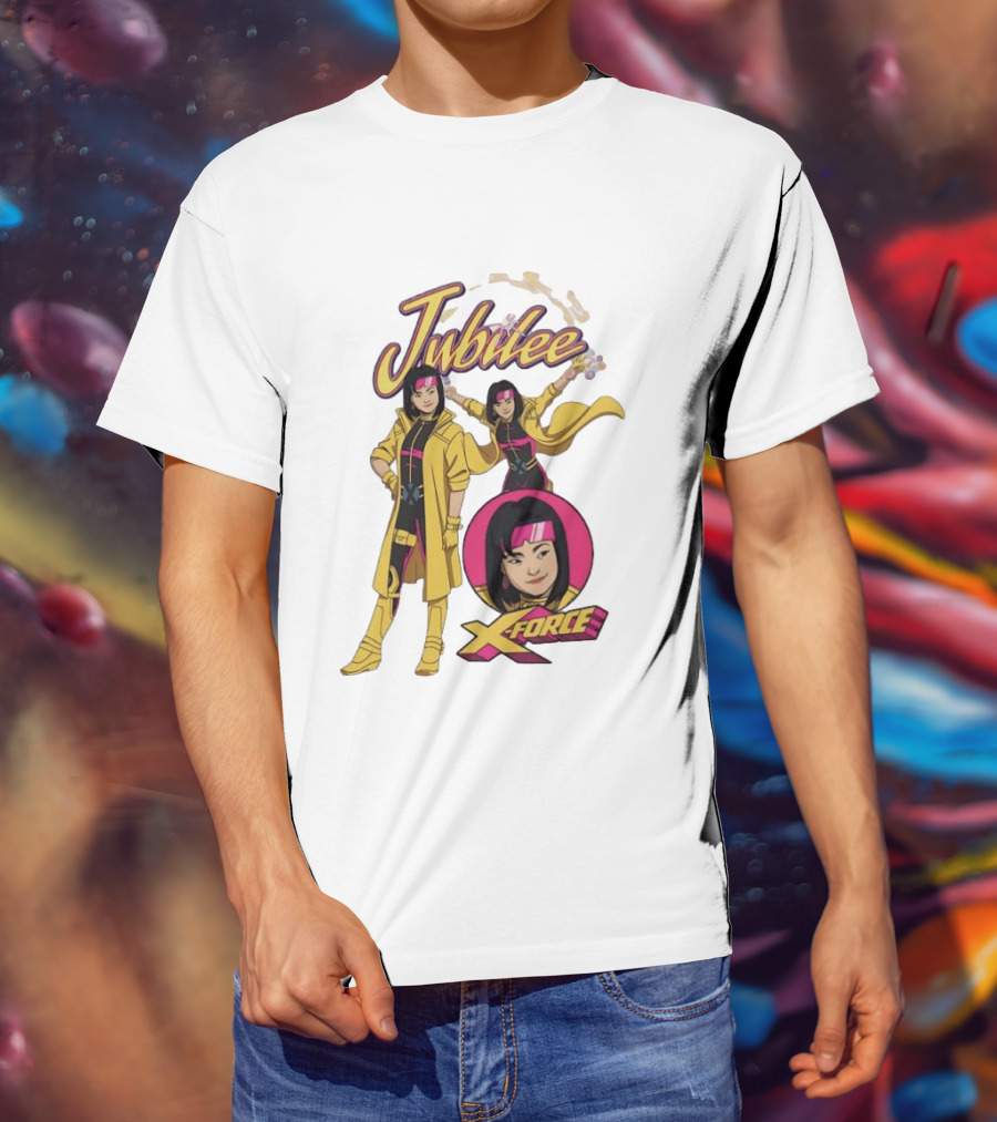 Jubilee Marvel Comics X Men X Force Power Energy Fireworks T-Shirt