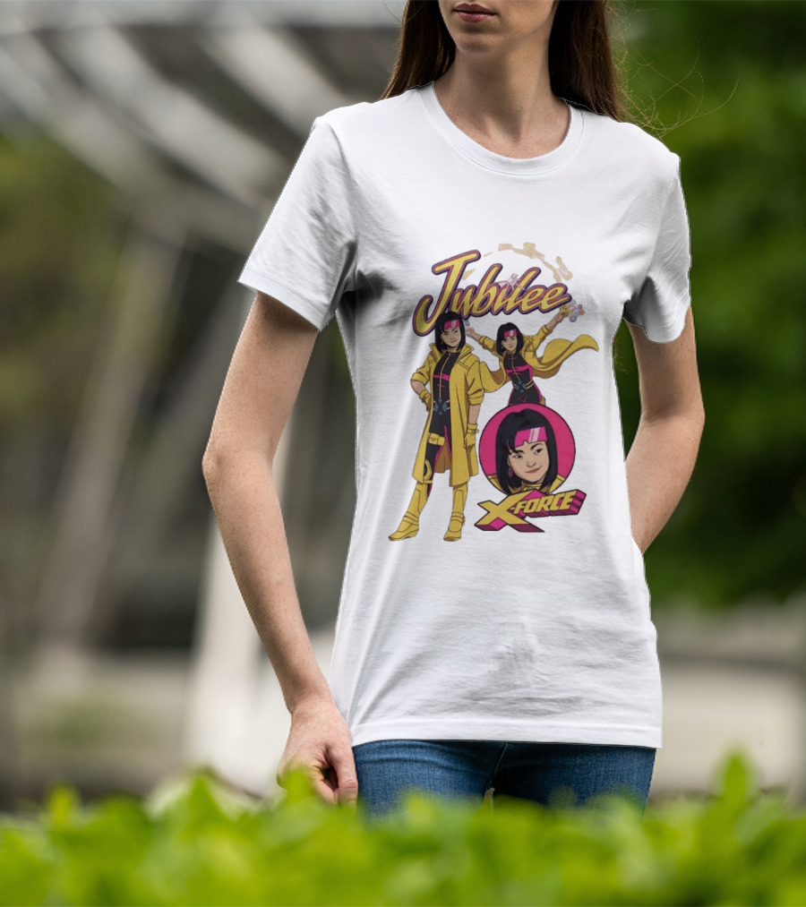 Jubilee Marvel Comics X Men X Force Power Energy Fireworks T-Shirt