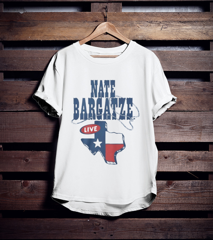 Nate Bargatze Texas Live Comedy Tour Red Blue State Star T-Shirt