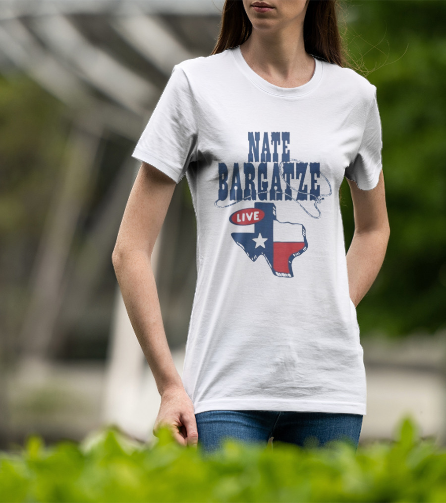 Nate Bargatze Texas Live Comedy Tour Red Blue State Star T-Shirt
