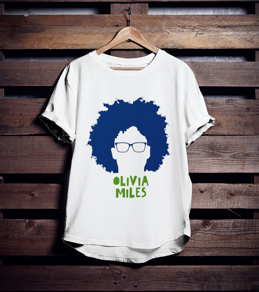 Olivia Miles Minnesota Lynx Fan Tribute Blue Afro Glasses T-Shirt