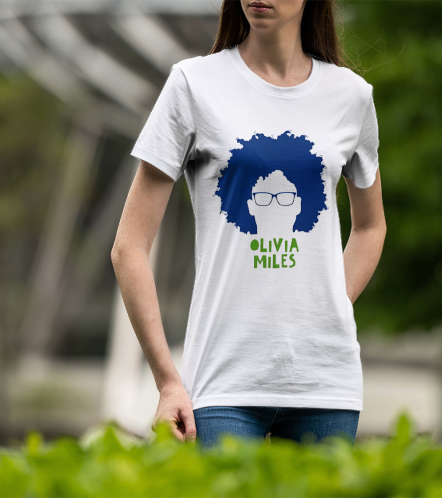 Olivia Miles Minnesota Lynx Fan Tribute Blue Afro Glasses T-Shirt