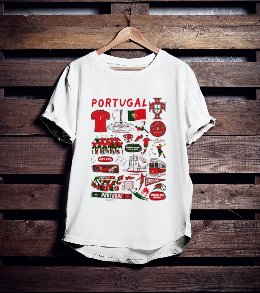 Portugal Football Team Seleção Das Quinas Euro 2016 Nations League Crest T-Shirt