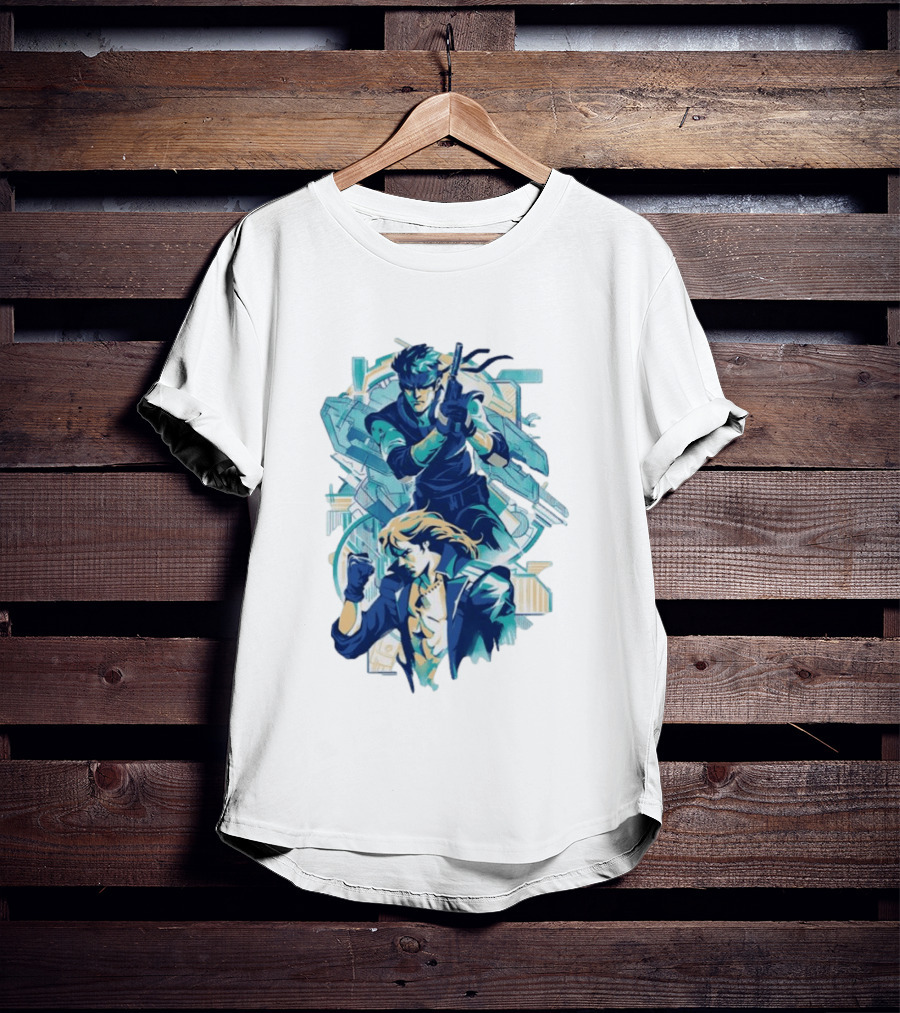 Solid Snake Frank Jaeger Tactical Espionage Metal Action T-Shirt