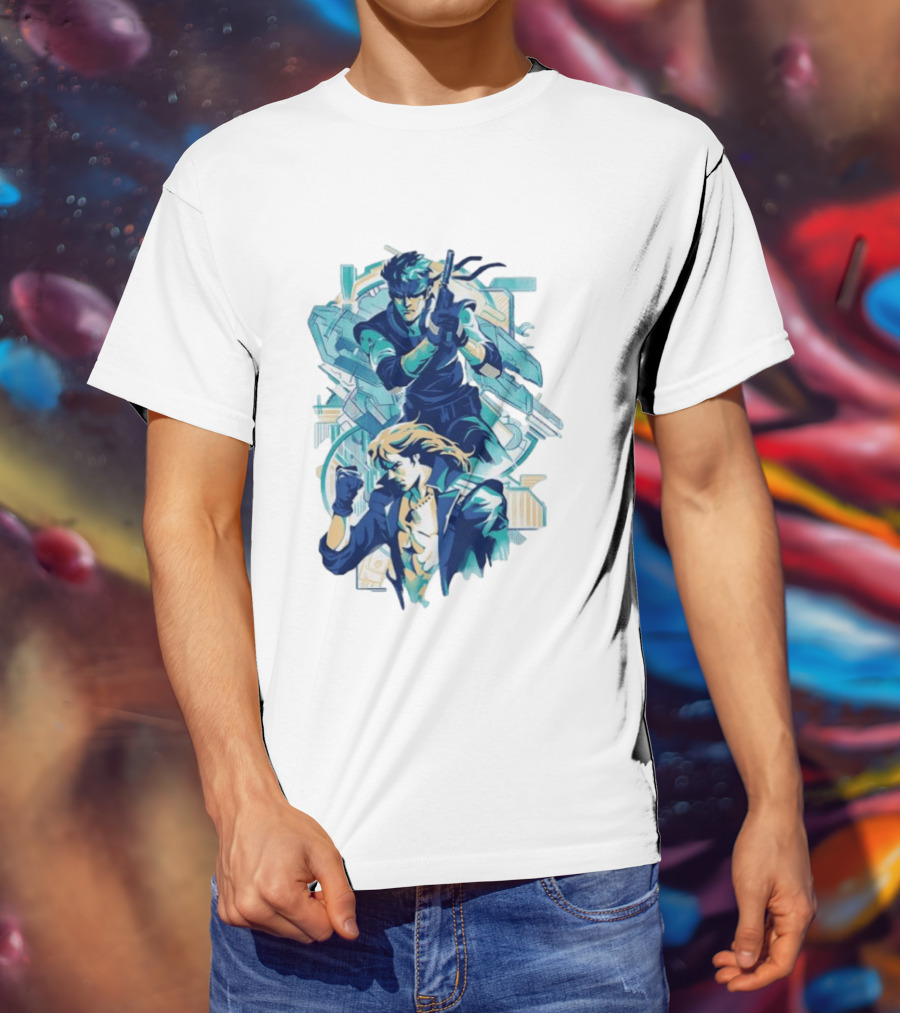 Solid Snake Frank Jaeger Tactical Espionage Metal Action T-Shirt