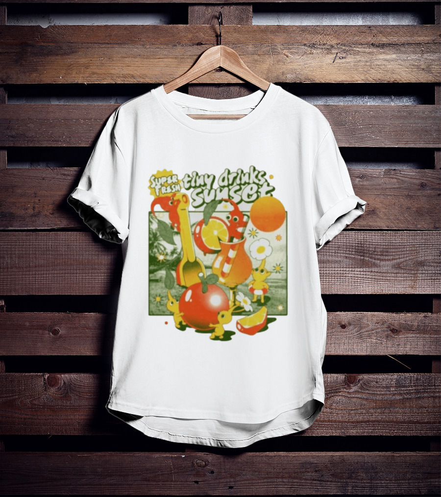 Super Fresh Tiny Drinks Sunset Pikmin Juicy Fruits Adventure T-Shirt