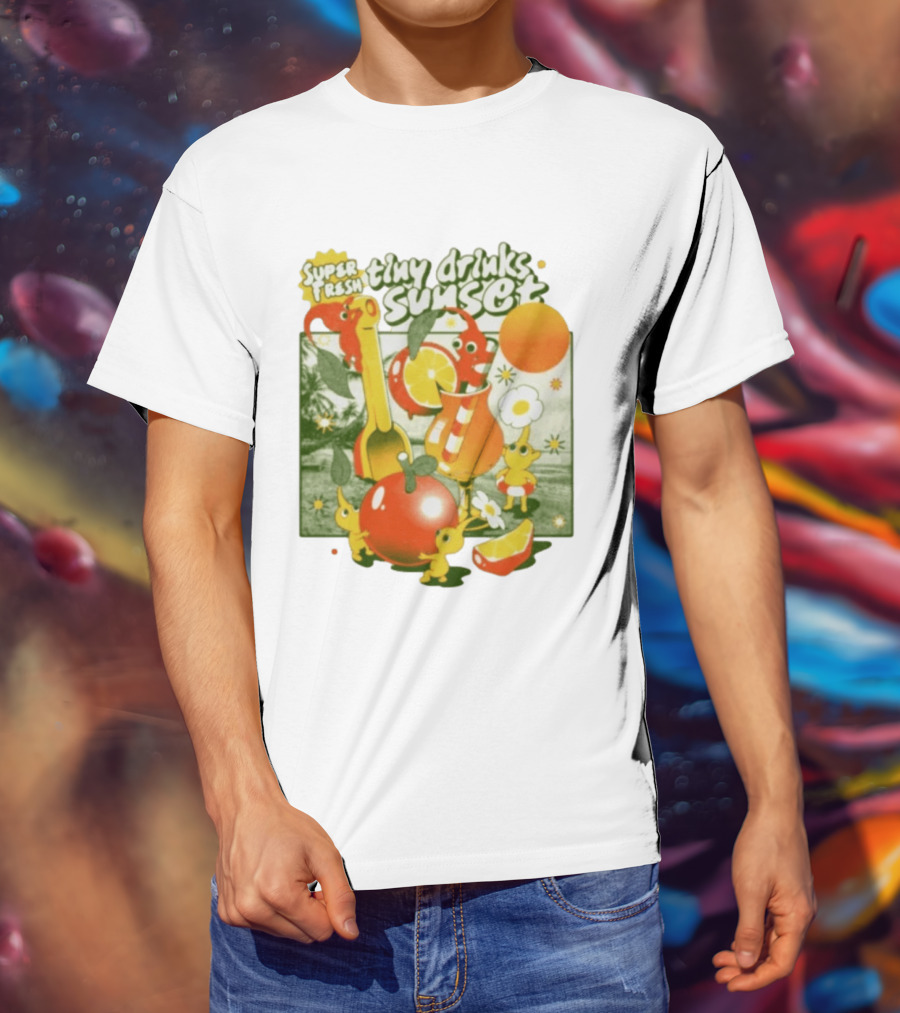 Super Fresh Tiny Drinks Sunset Pikmin Juicy Fruits Adventure T-Shirt