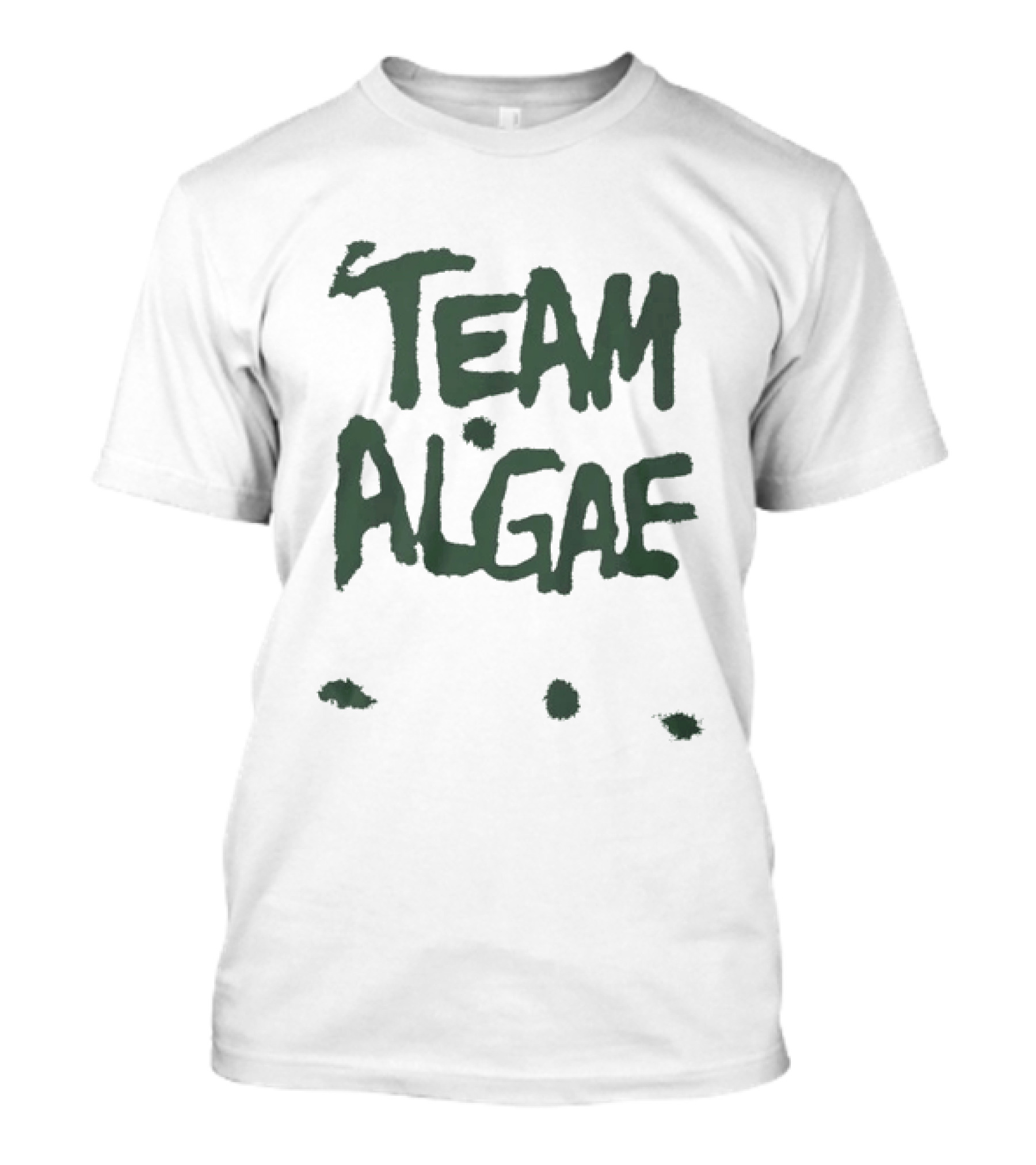 TEAM ALGAE Green Text Earthy T-Shirt