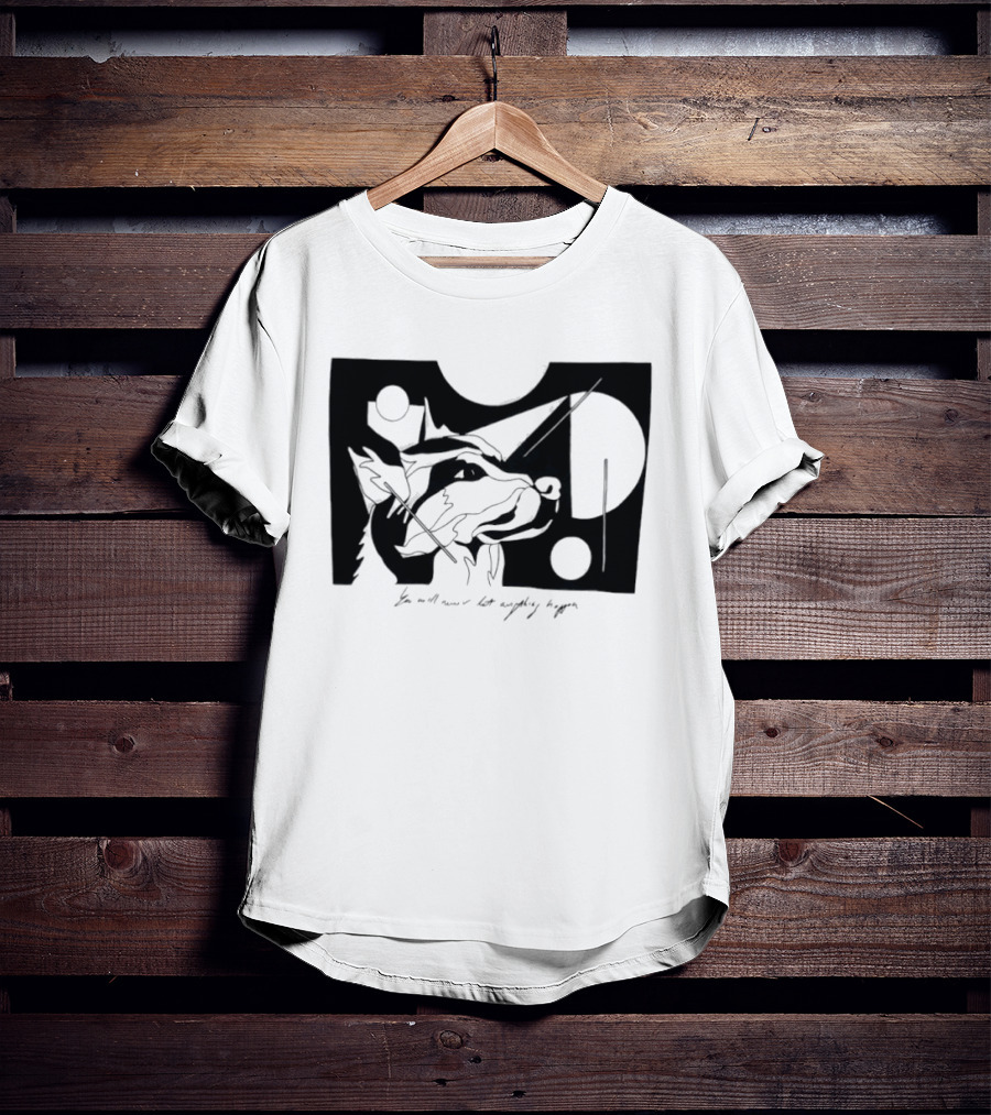 Wolf You Will Never Let Anything Happen Abstract Art Geometric Shapes T-Shirt