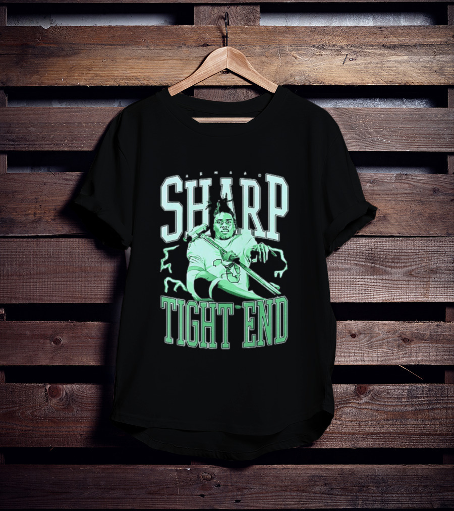 Armaad Sharp Football Player Graphic With Hammer And Electric Aura T-Shirt