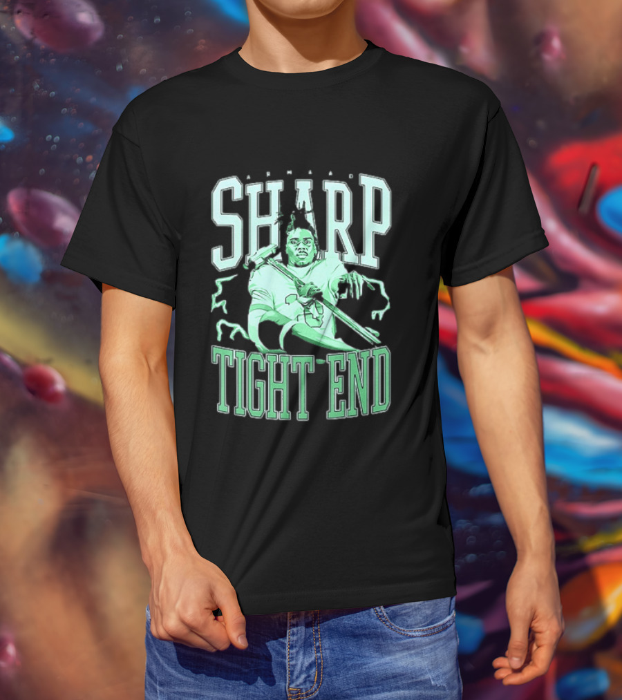 Armaad Sharp Football Player Graphic With Hammer And Electric Aura T-Shirt