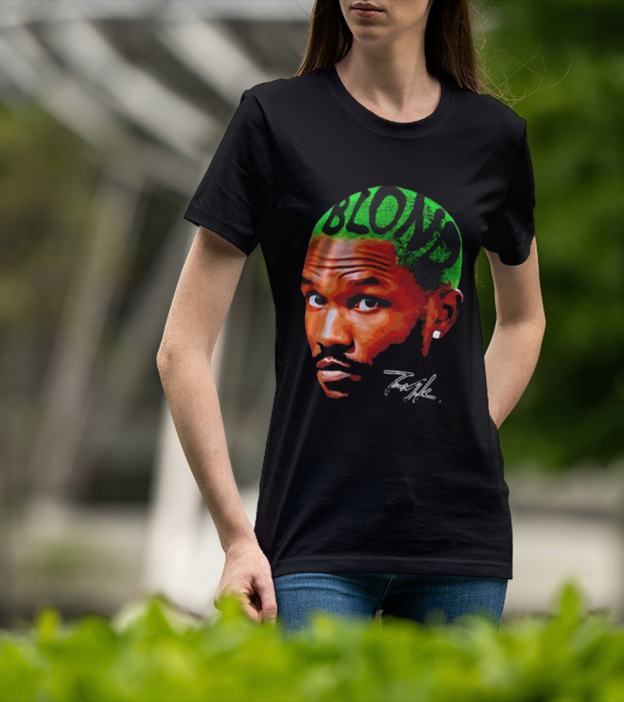 Frank Ocean Blond Album Cover Green Hair R&B Music T-Shirt