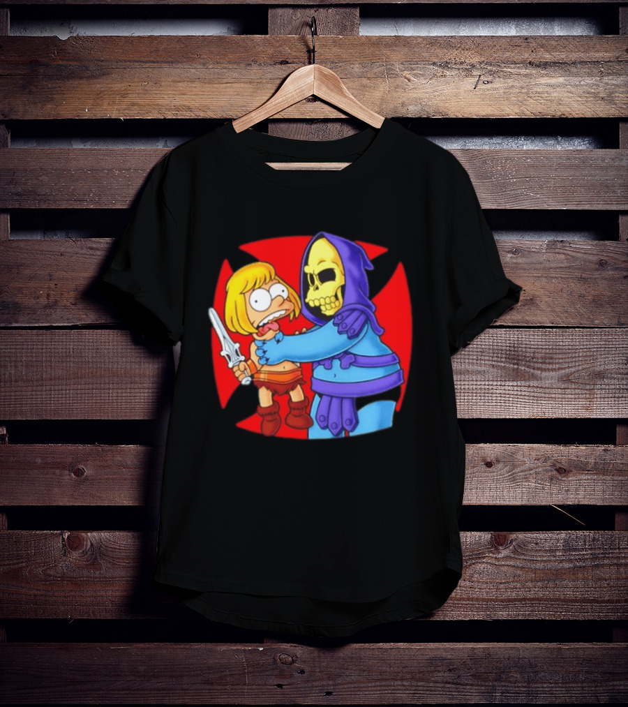 He Man Skeletor Masters Of The Universe Bart Simpson Mashup T-Shirt