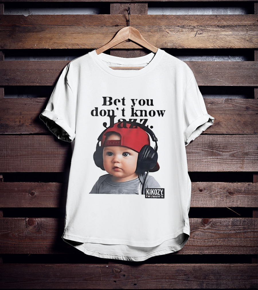 Bet You Don't Know Jazz Baby Headphones Red Cap KiKozy T-Shirt