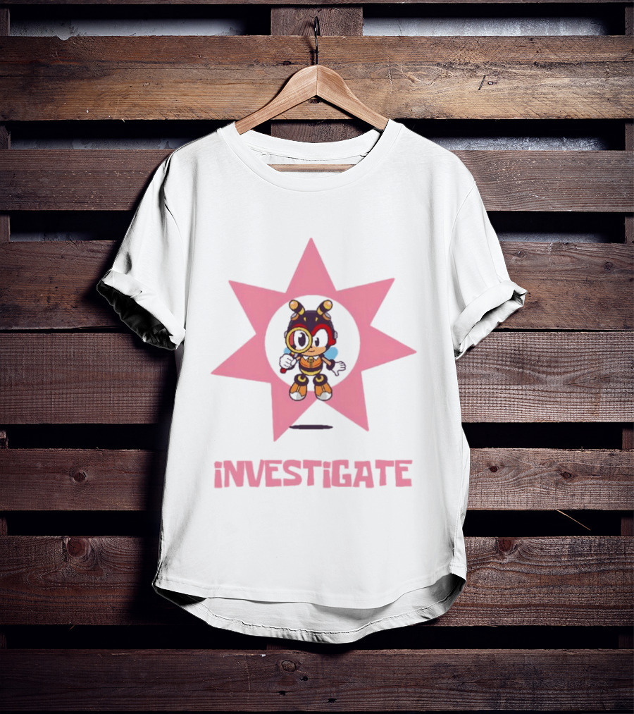 INVESTiGATE Charmy Bee Star Emblem Detective T-Shirt
