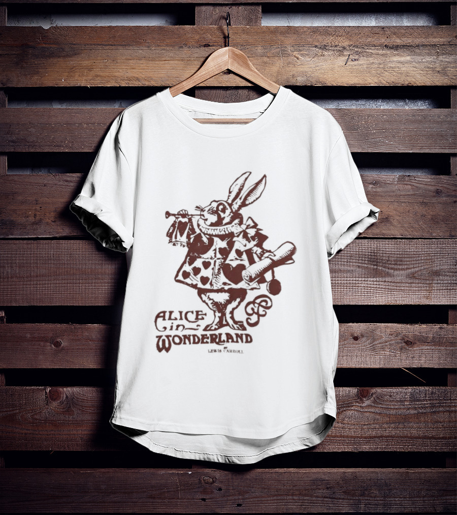 White Rabbit Alice In Wonderland Lewis Carroll T-Shirt