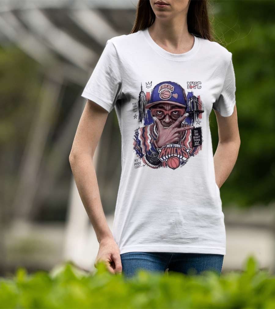 Spike Lee New York Knicks Do The Right Thing Madison Square Garden NYC Basketball T-Shirt