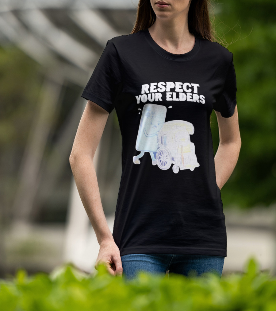 Respect Your Elders Smartphone And Vintage Telephone T-Shirt