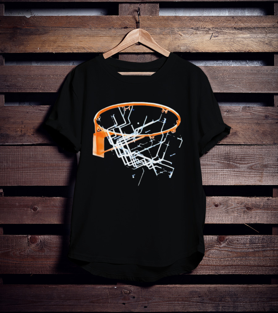 New York City Subway Map Basketball Hoop The Bronx Manhattan Queens T-Shirt
