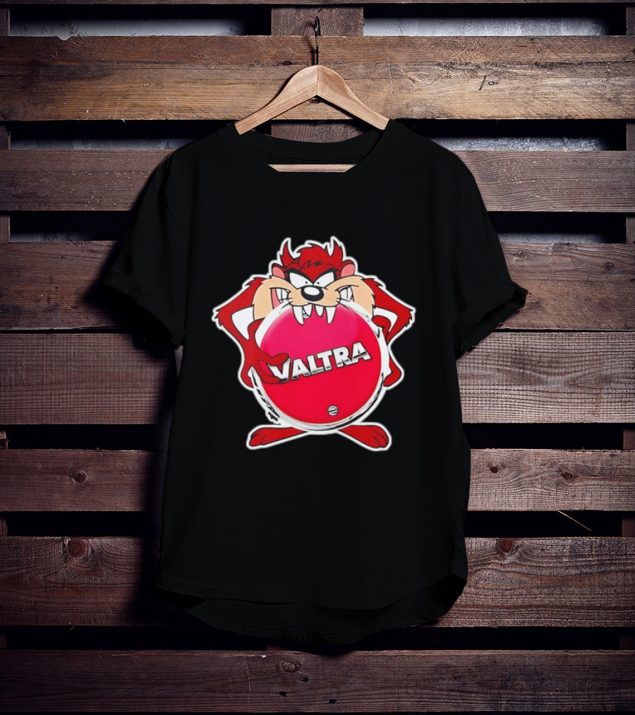 Valtra Tasmanian Devil Character Holding Red Disc T-Shirt