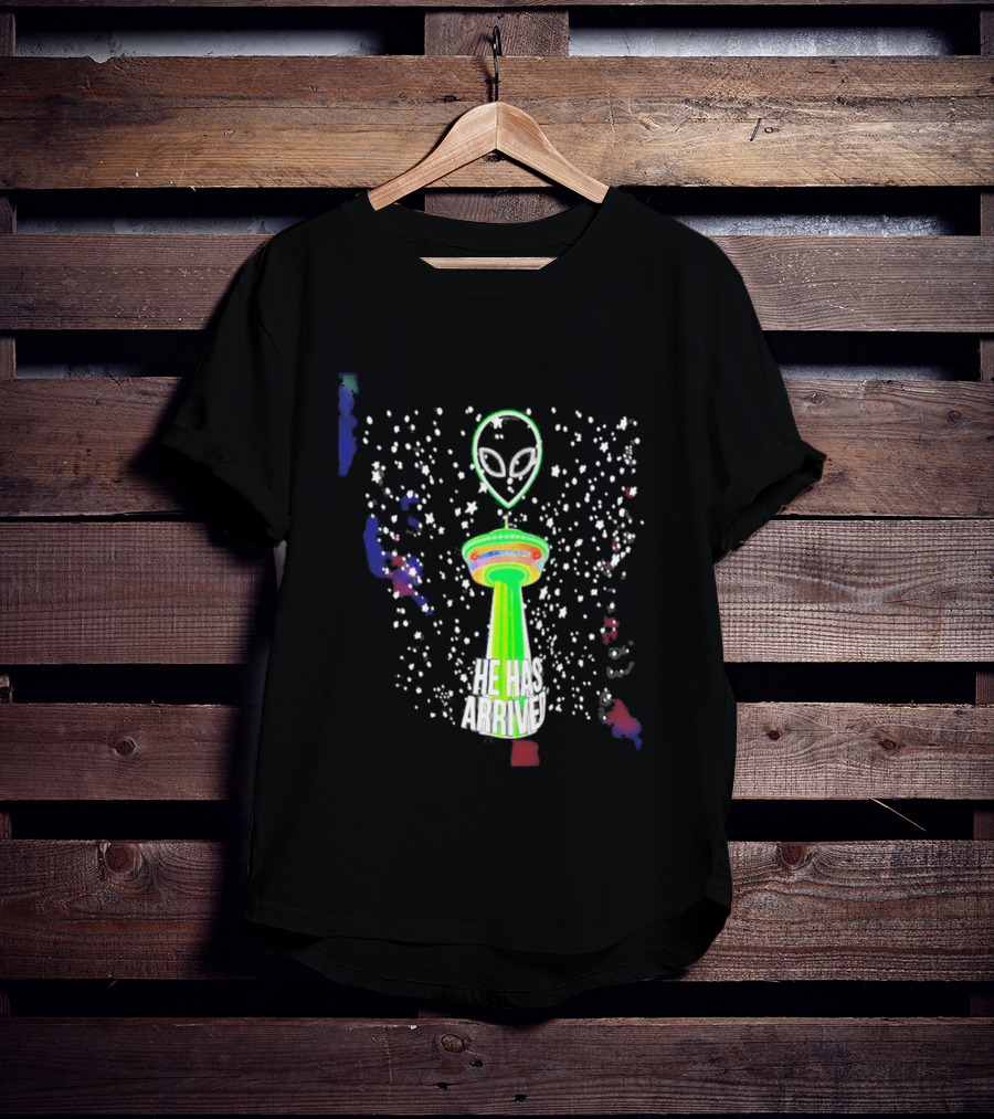 Wemby Spurs Alien He Has Arrived San Antonio Tower NBA Spurs T-Shirt