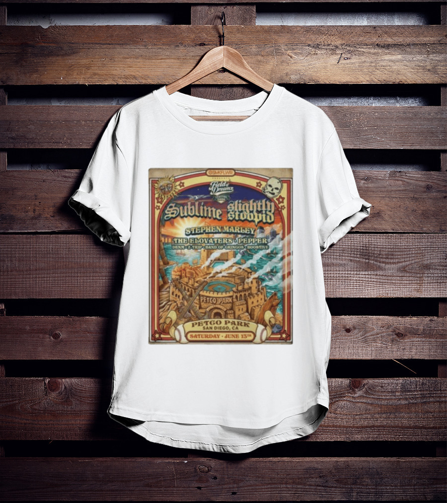 Sublime Slightly Stoopid Stephen Marley At Field Of Dreams Festival Petco Park Saturday June 13Th 2026 T-Shirt