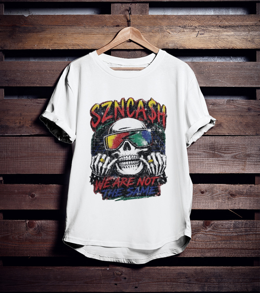 SZNCA$H We Are Not The Same Skull With Sunglasses T-Shirt