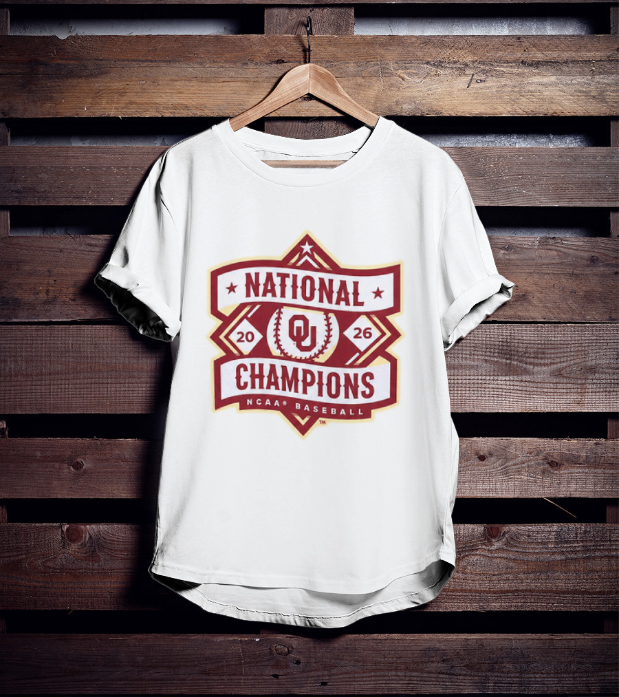 Oklahoma Sooners 2026 National Champions NCAA Baseball T-Shirt