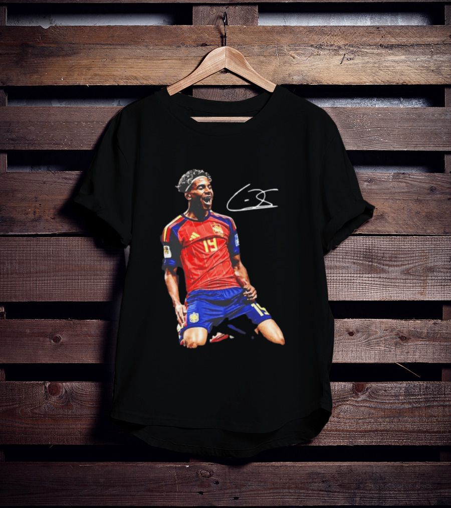 19 Lamine Yamal Spain National Football Team Soccer Jersey Celebration T-Shirt
