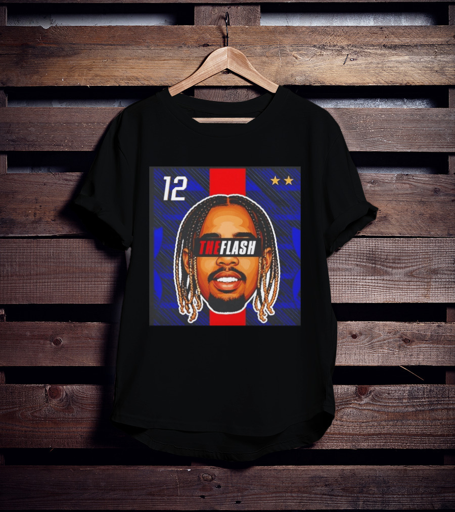 Bradley Barcola The Flash Big Head 12 France National Football Team Stars T-Shirt